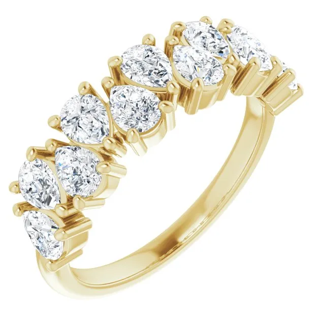 2.31 ct. Pear Cut Diamond Wedding Band