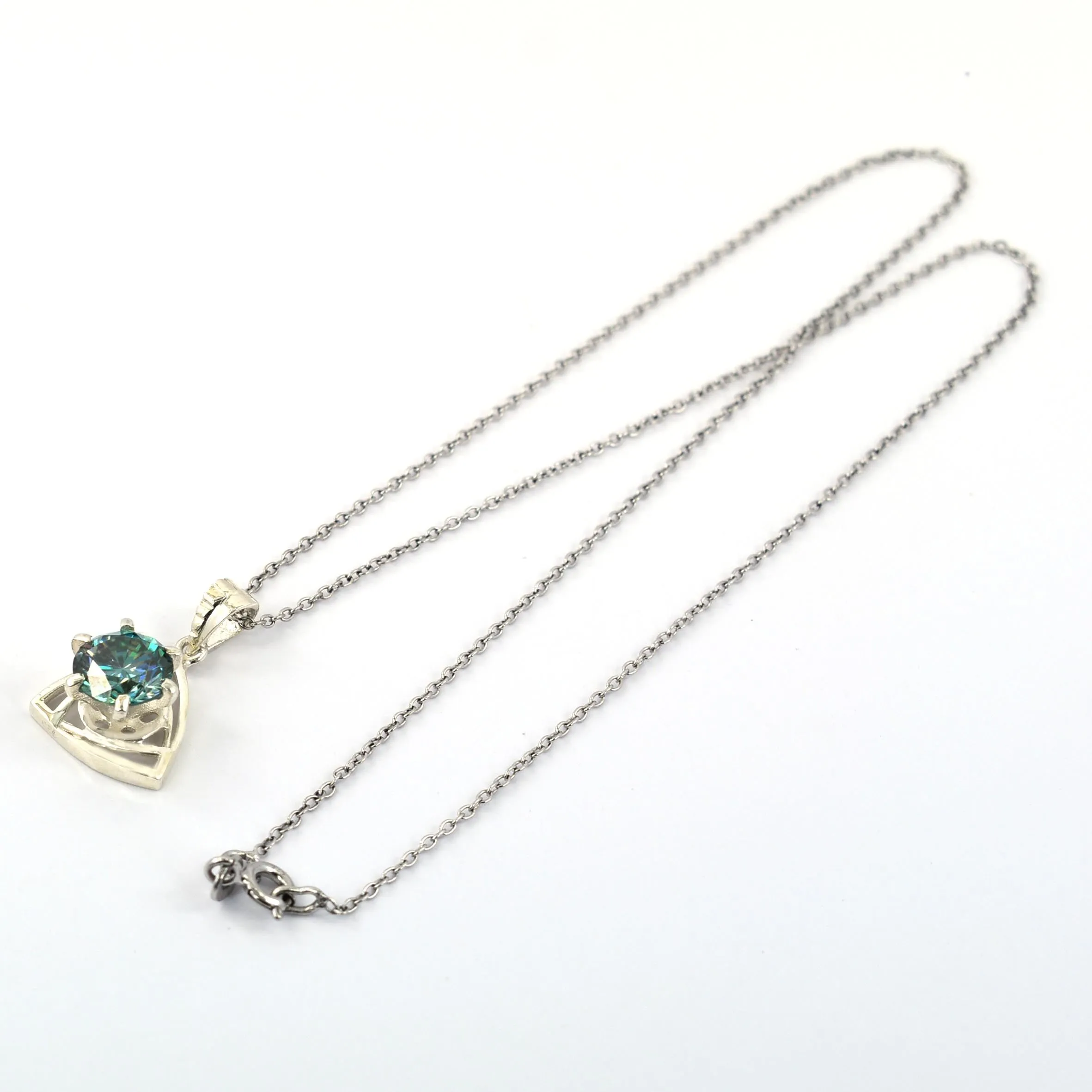 2.50 Carat Certified Vey Elegant Blue Diamond Solitaire Pendant in 925 Silver with Prong Setting, Great Shine & Elegant! Ideal Gift For Wife ,Girlfriend