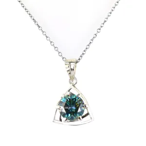 2.50 Carat Certified Vey Elegant Blue Diamond Solitaire Pendant in 925 Silver with Prong Setting, Great Shine & Elegant! Ideal Gift For Wife ,Girlfriend