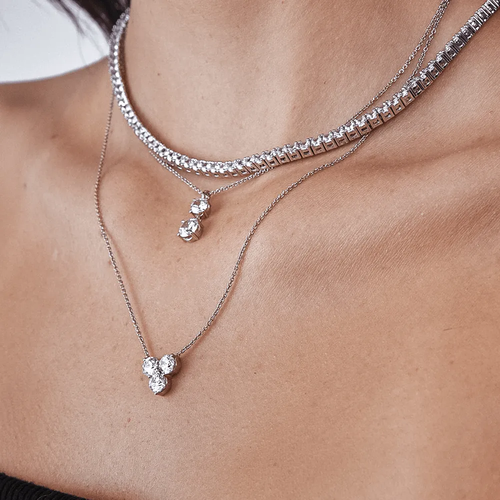 3-Stone Diamond Women's 16" Necklace