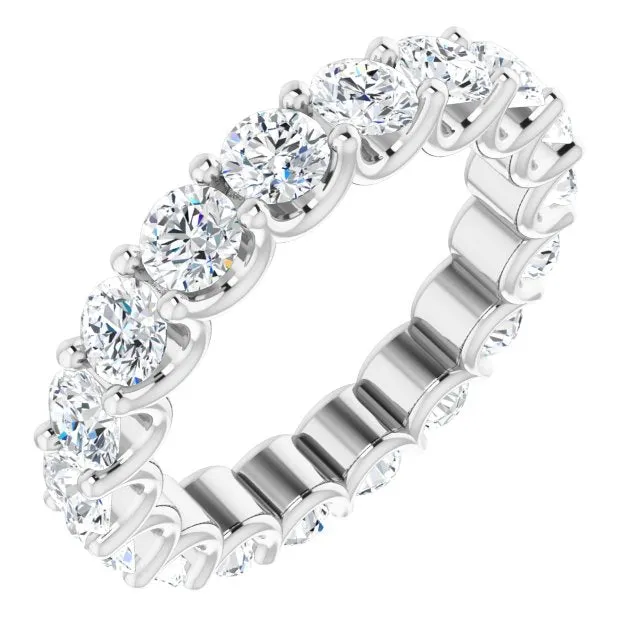 3.78 ct. Round Diamond Eternity Band U Setting