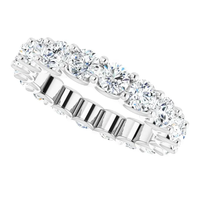 3.78 ct. Round Diamond Eternity Band U Setting