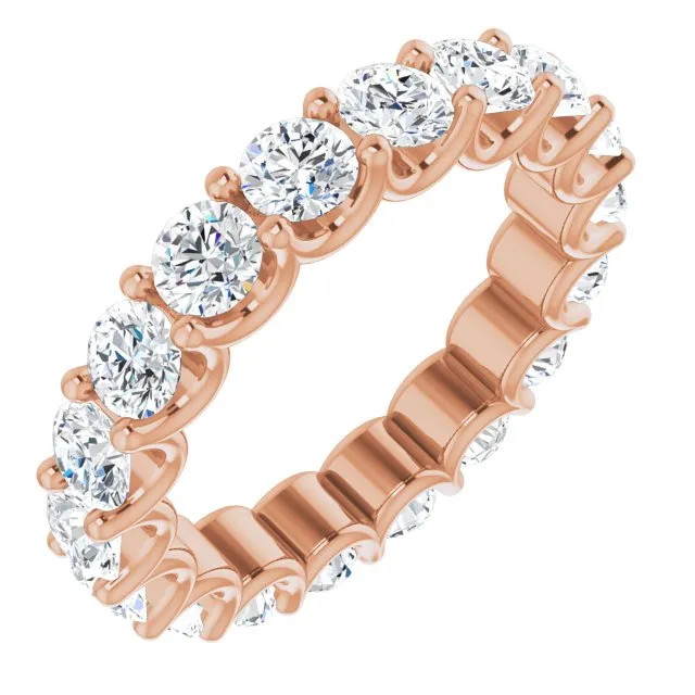 3.78 ct. Round Diamond Eternity Band U Setting