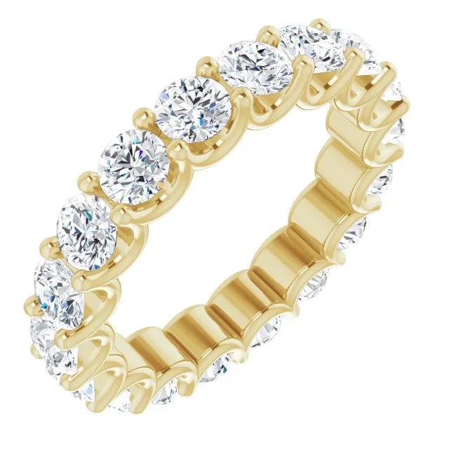 3.78 ct. Round Diamond Eternity Band U Setting