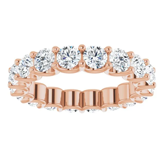 3.78 ct. Round Diamond Eternity Band U Setting