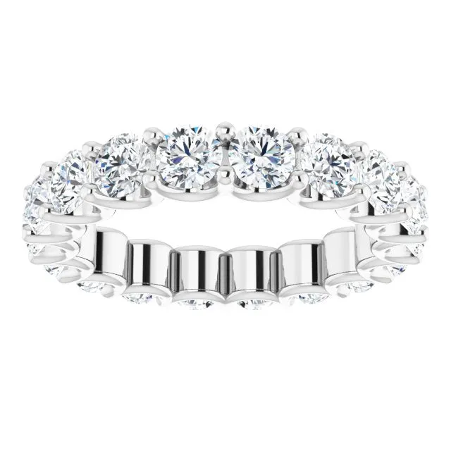 3.78 ct. Round Diamond Eternity Band U Setting