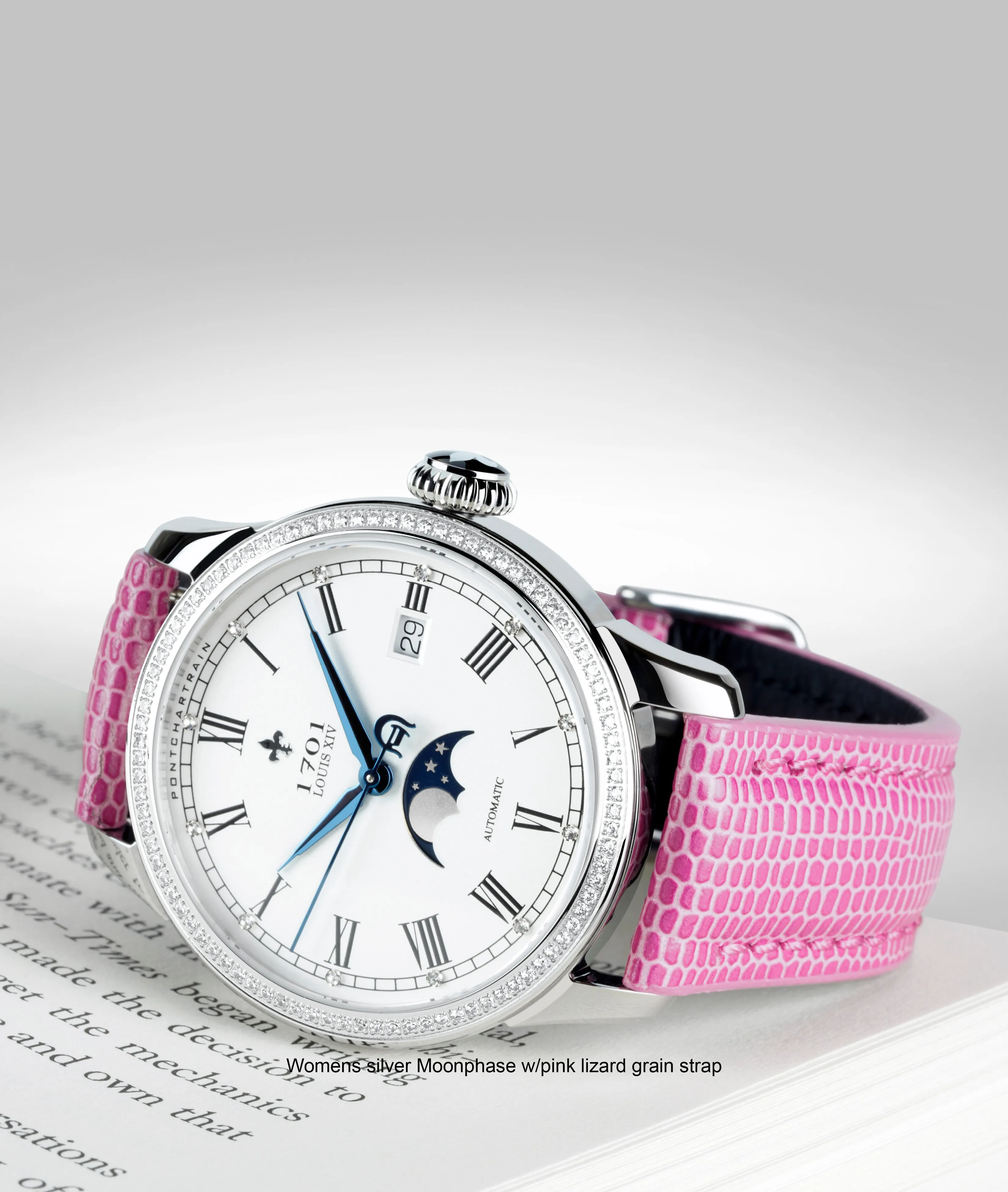 39mm Women's Pontchartrain Louis XIV Moonphase Exhibition
