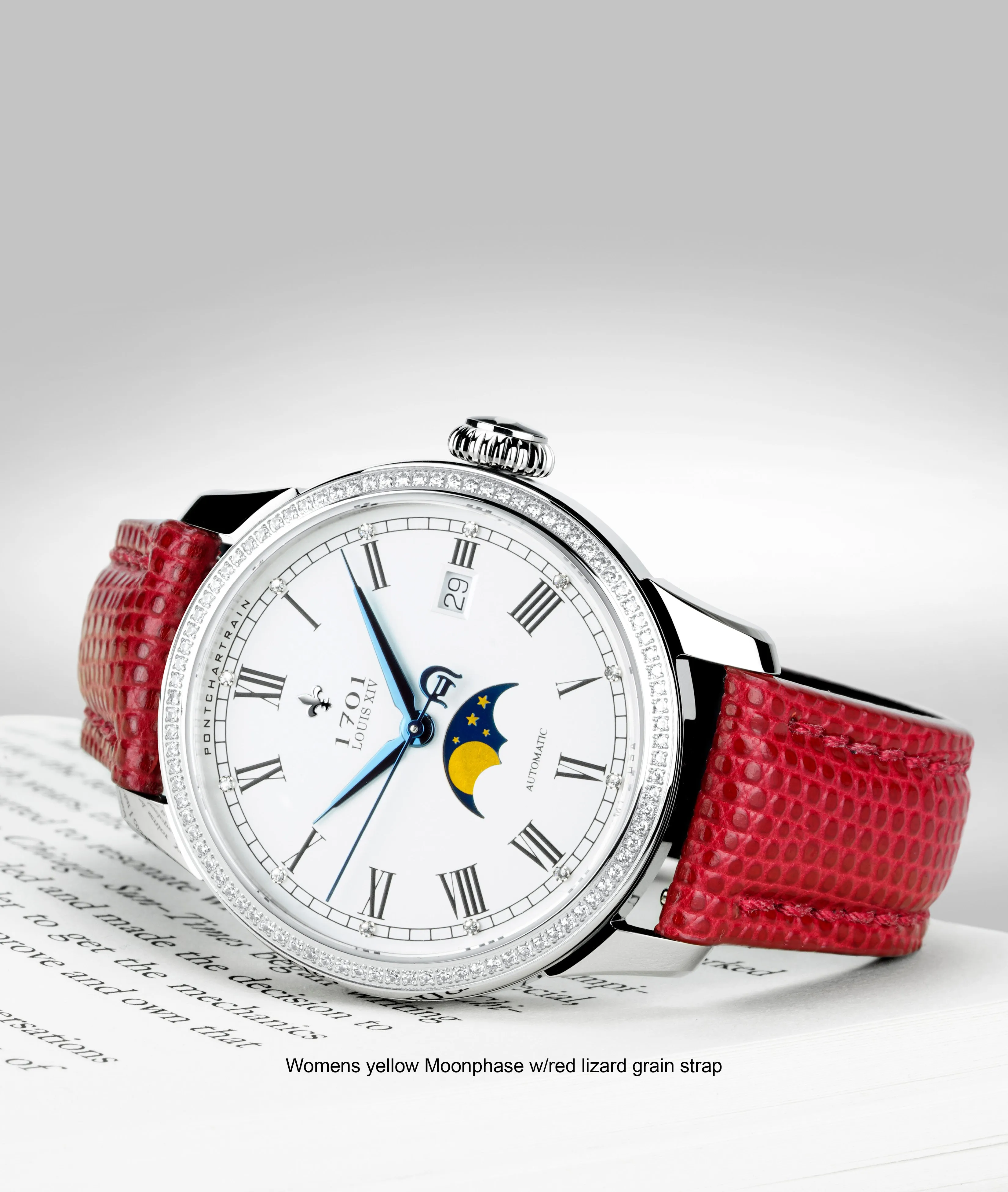 39mm Women's Pontchartrain Louis XIV Moonphase Exhibition