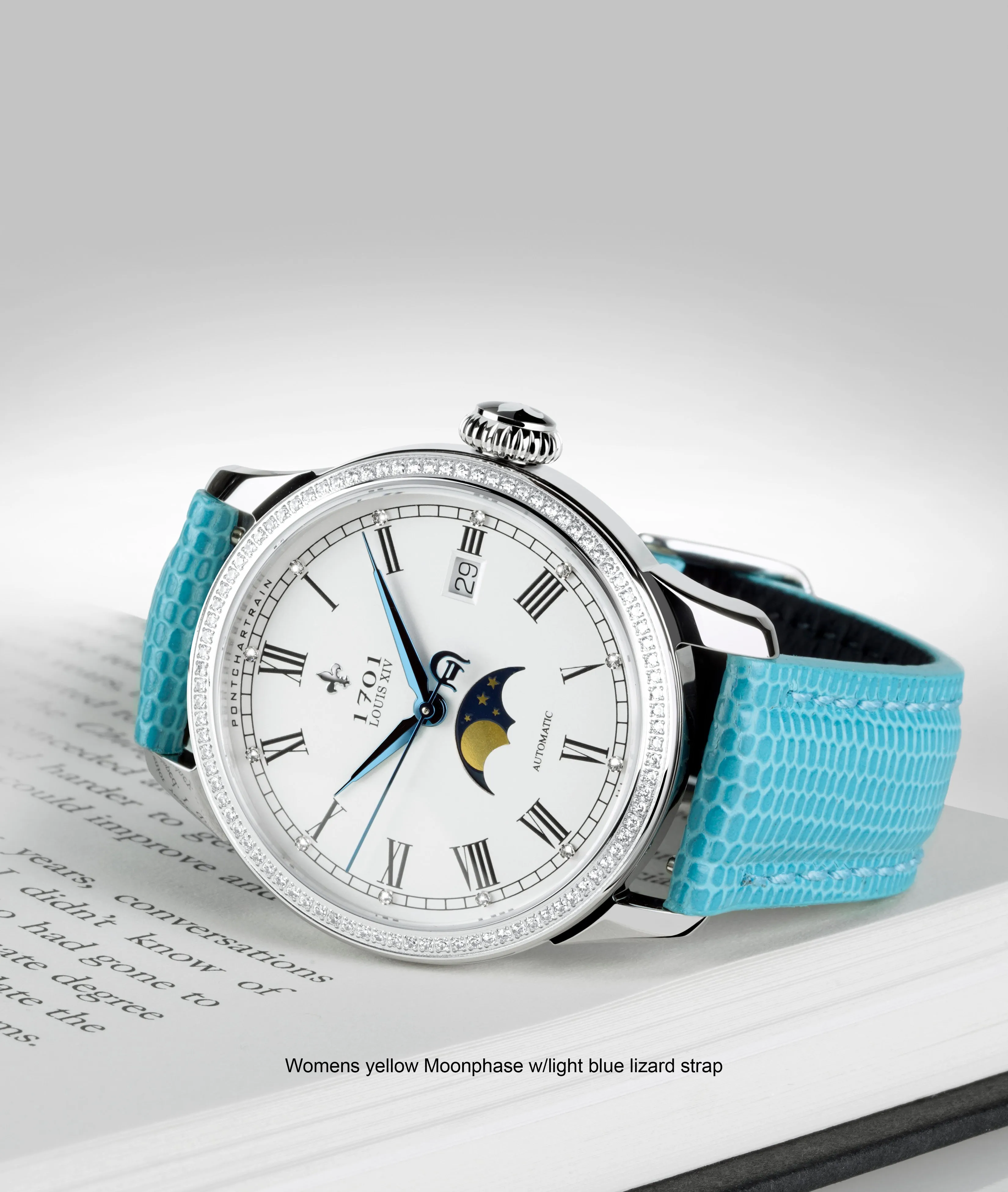 39mm Women's Pontchartrain Louis XIV Moonphase Exhibition