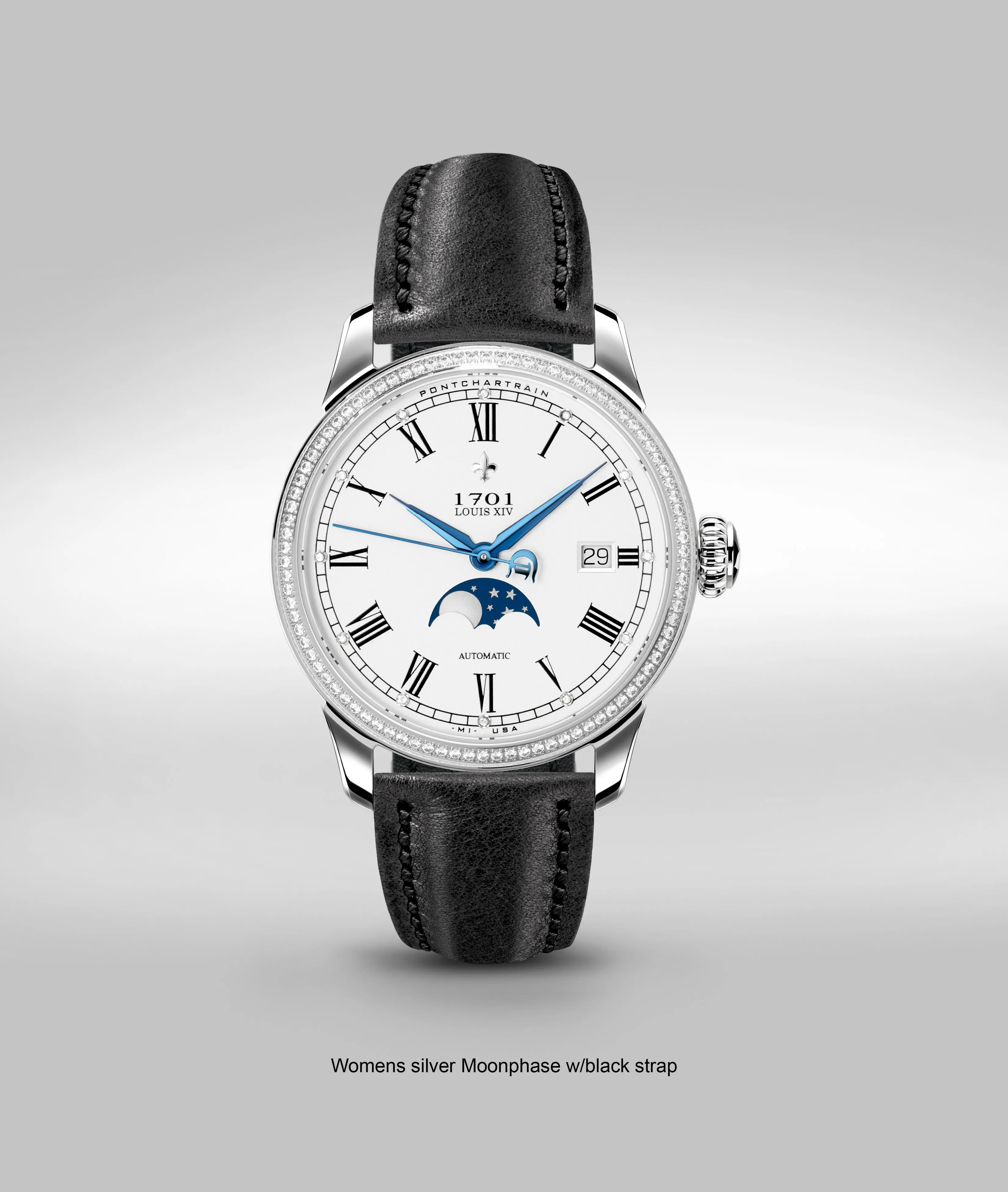 39mm Women's Pontchartrain Louis XIV Moonphase Exhibition