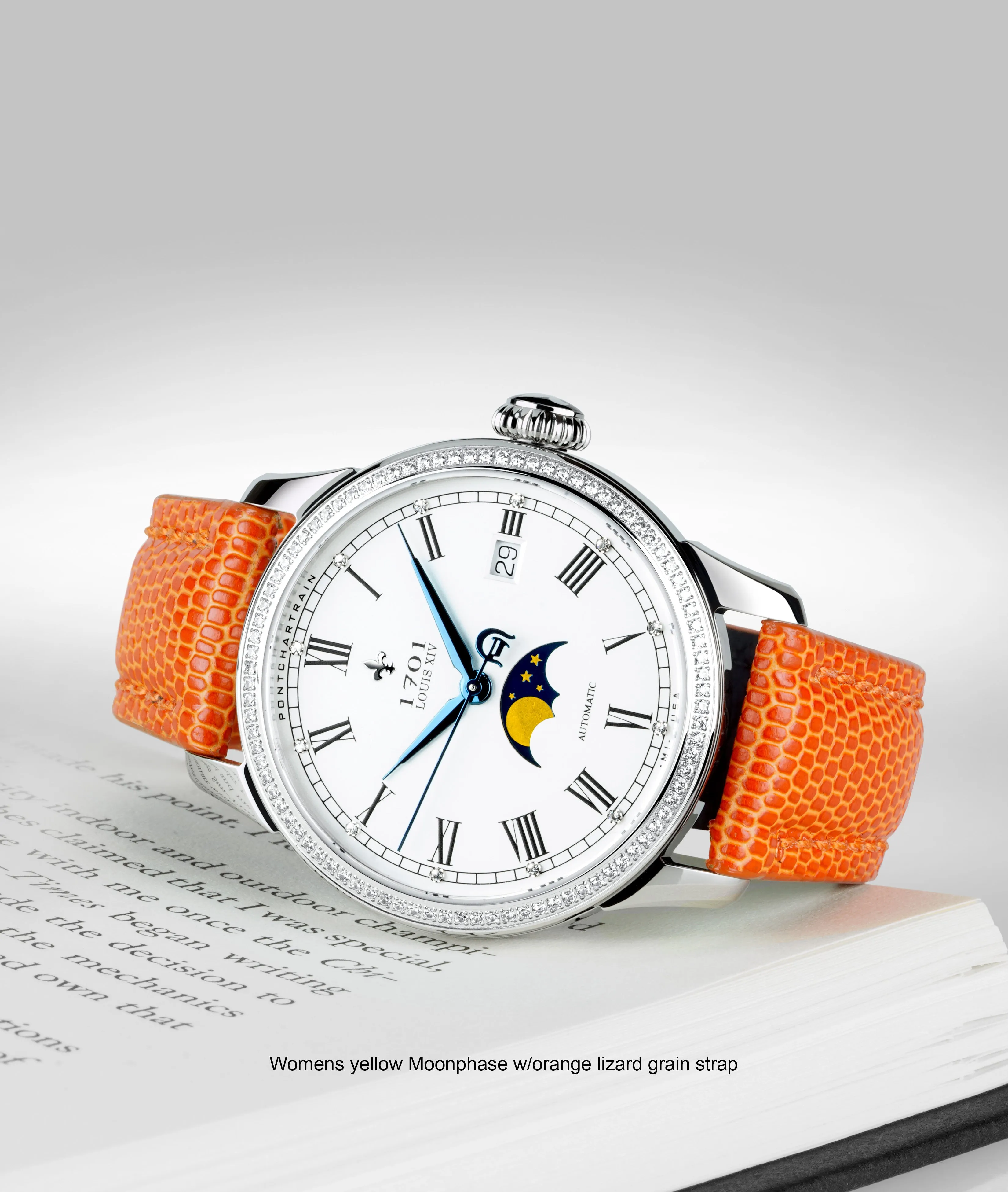 39mm Women's Pontchartrain Louis XIV Moonphase Exhibition