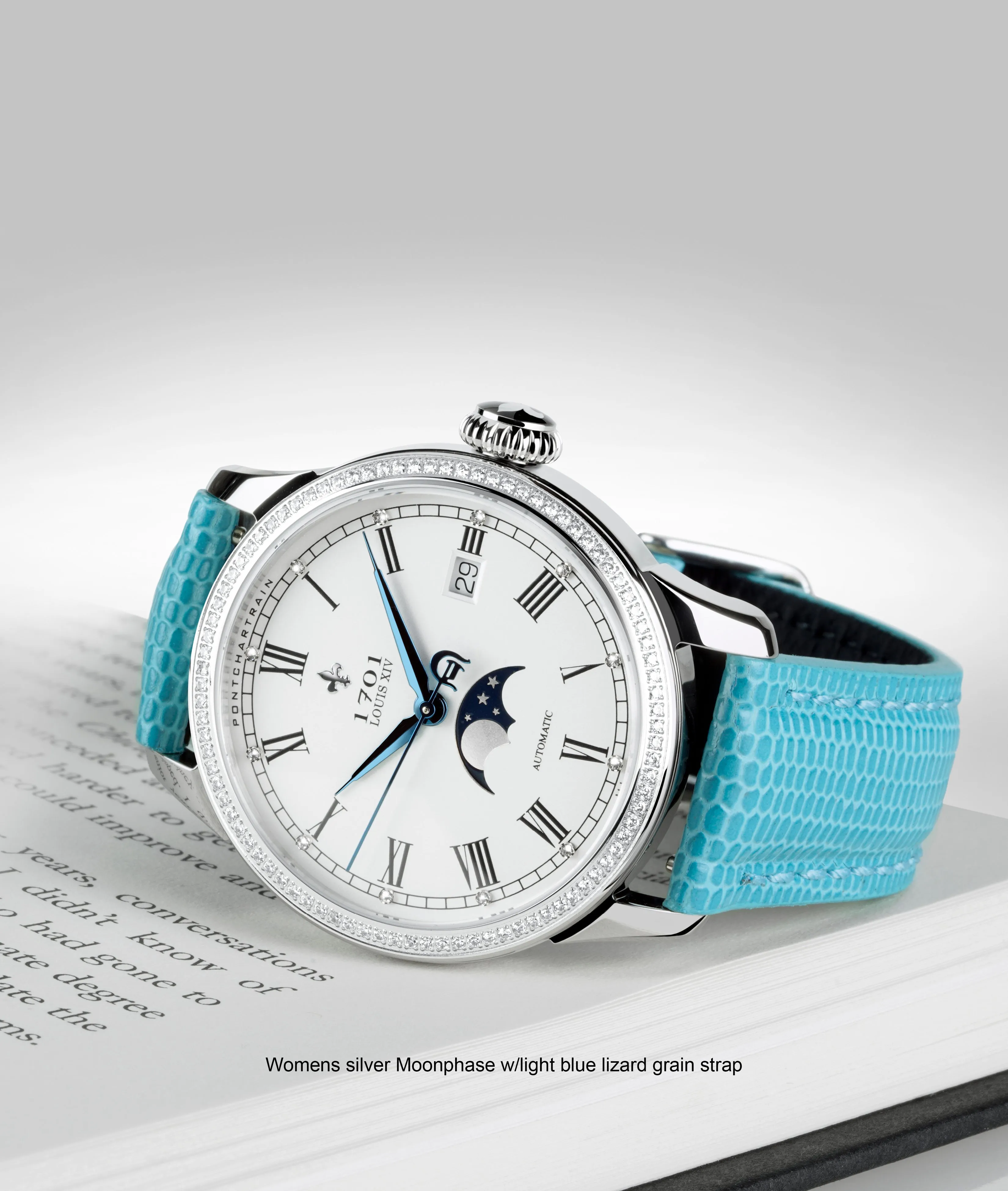 39mm Women's Pontchartrain Louis XIV Moonphase Exhibition