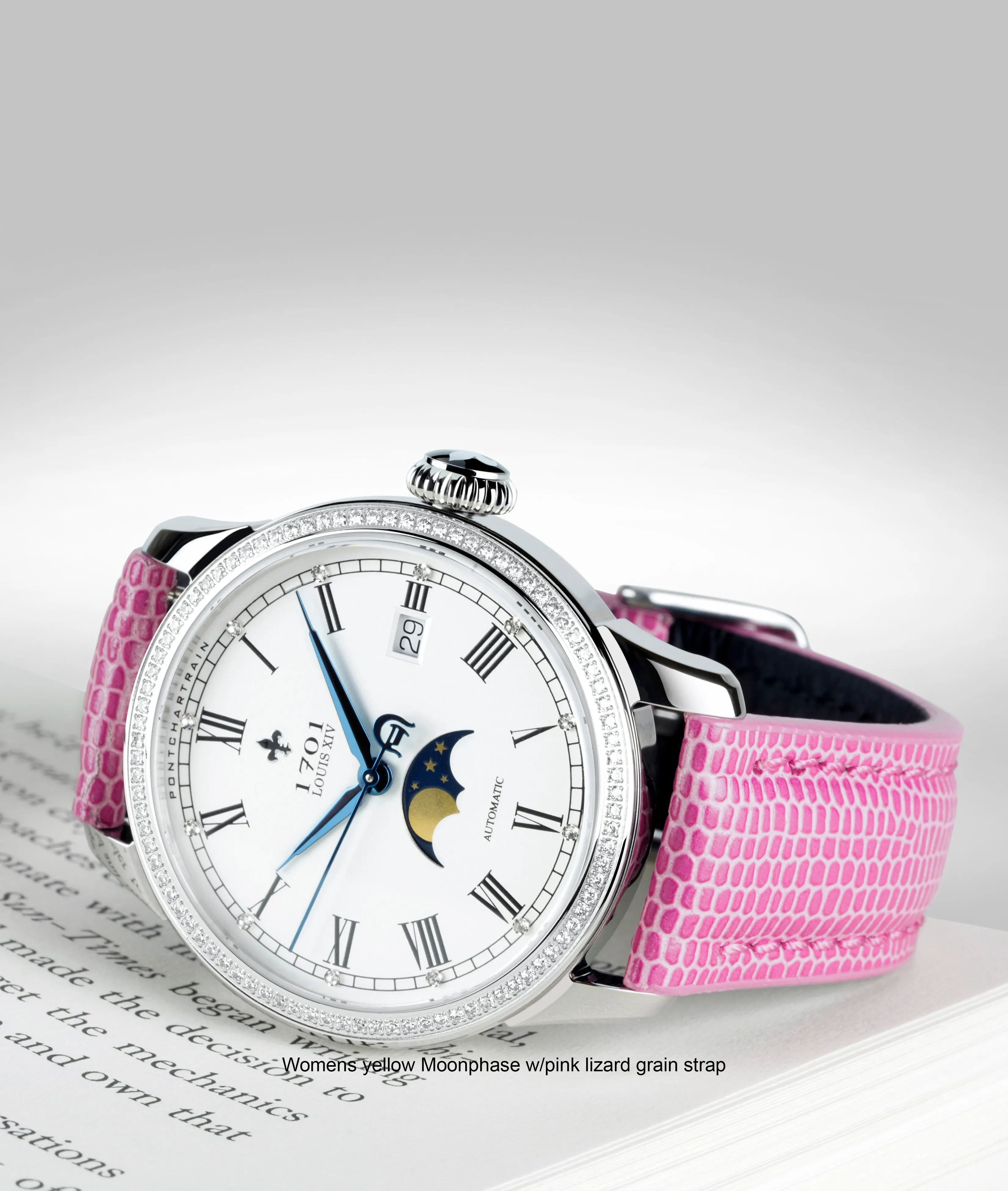 39mm Women's Pontchartrain Louis XIV Moonphase Exhibition