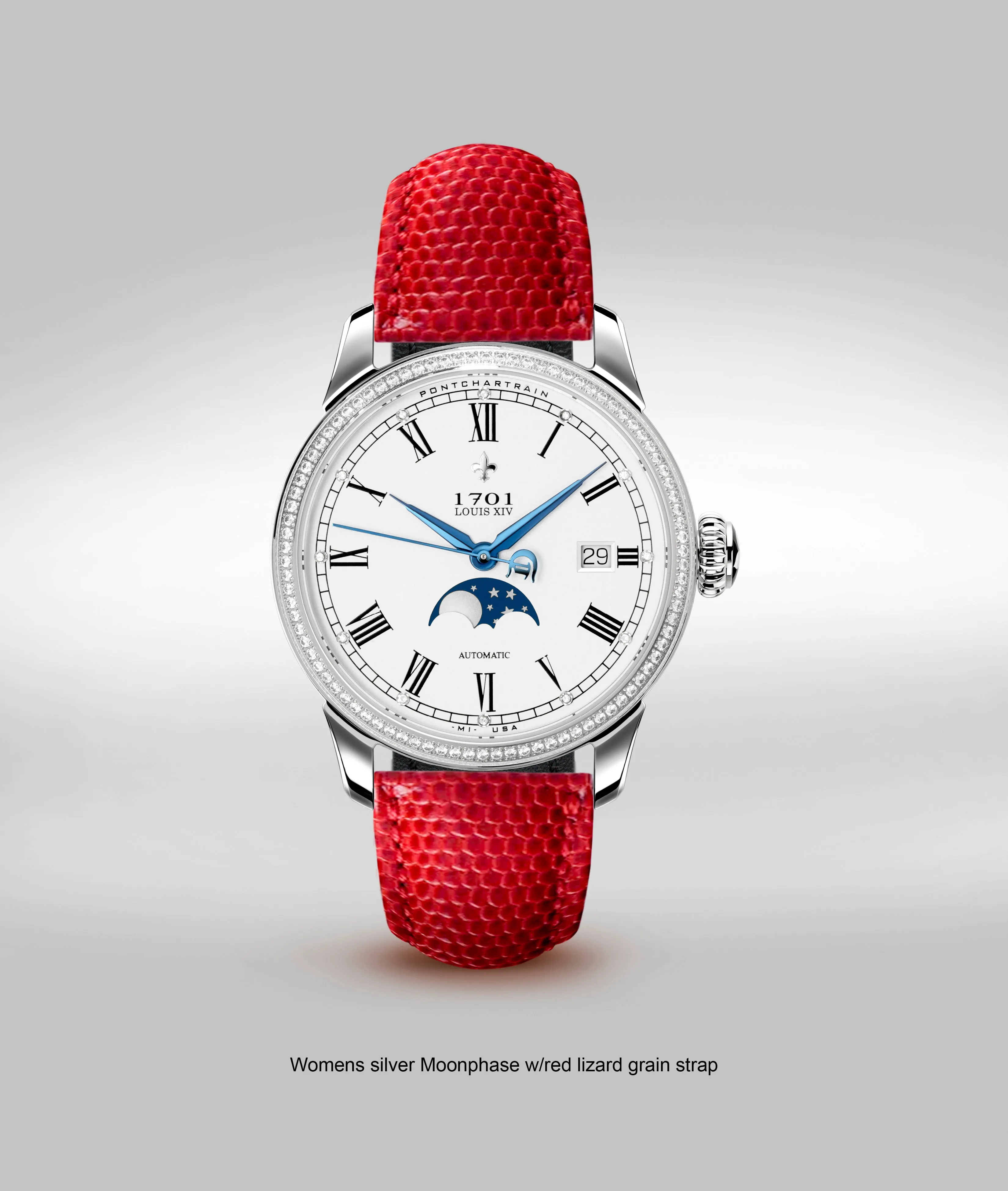 39mm Women's Pontchartrain Louis XIV Moonphase Exhibition