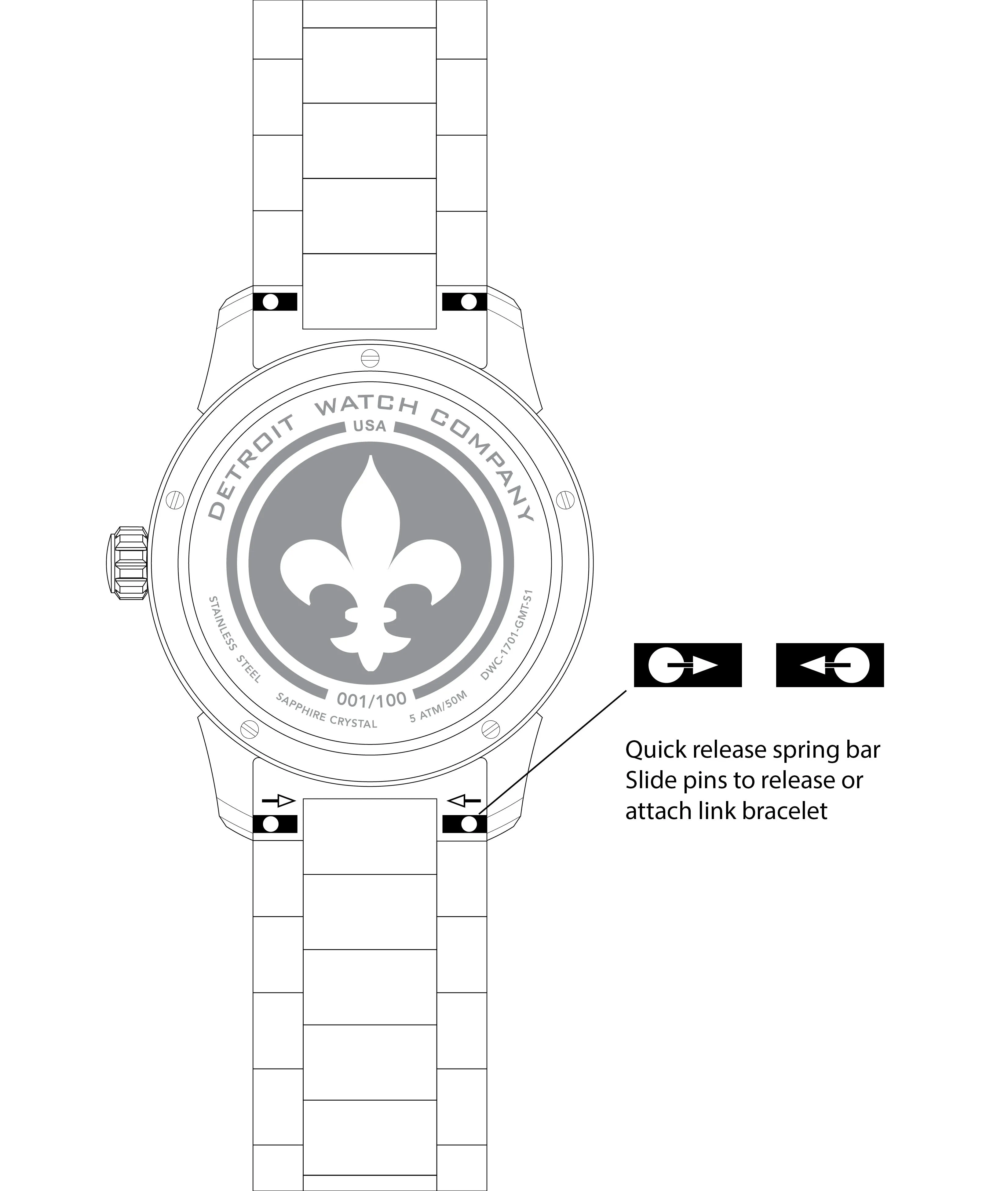 39mm Women's Pontchartrain Louis XIV Moonphase Exhibition