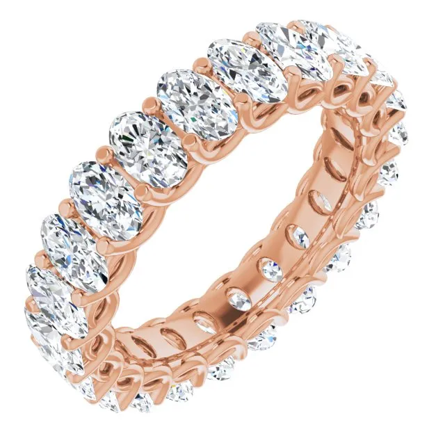 5.0 ct. Oval Diamond Double Trellis Eternity Band