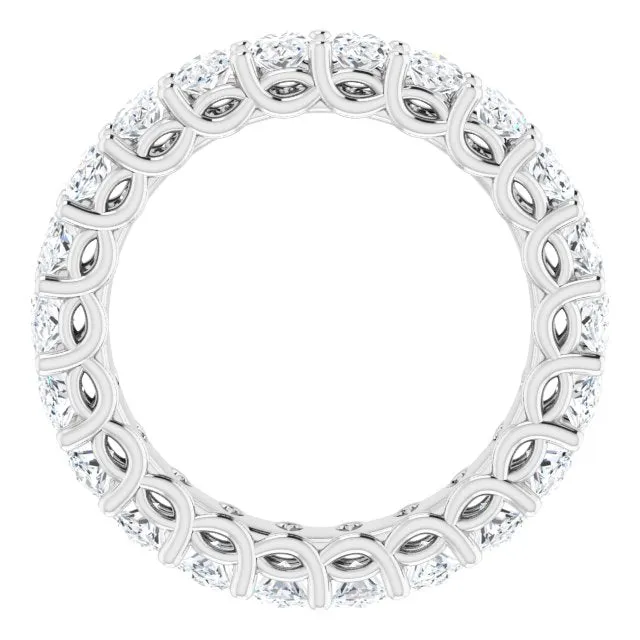 5.0 ct. Oval Diamond Double Trellis Eternity Band