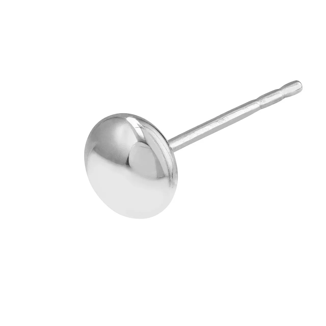 5.5mm Flat Round Pebble Stud Earrings