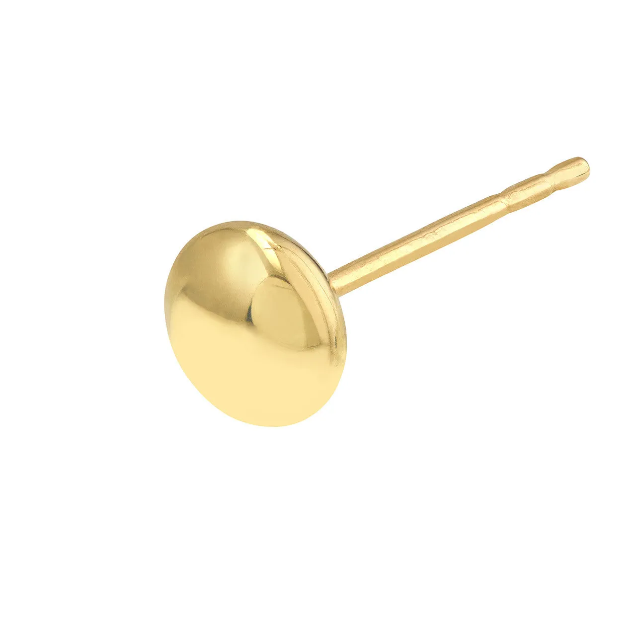 5.5mm Flat Round Pebble Stud Earrings