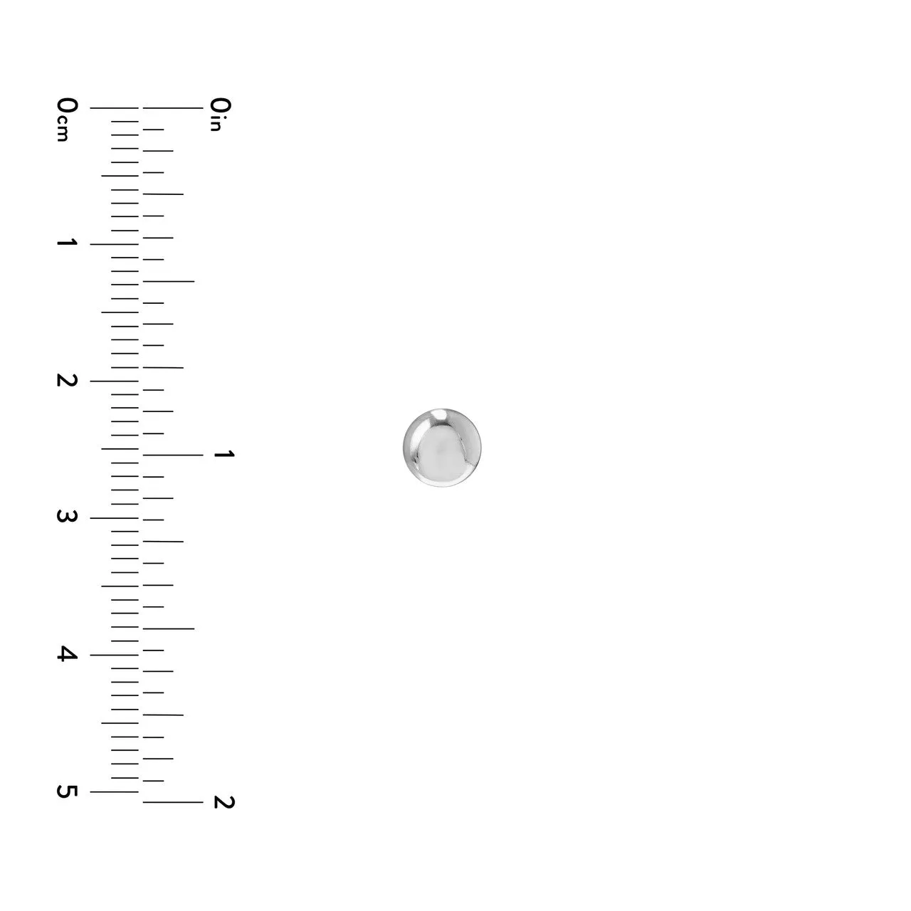 5.5mm Flat Round Pebble Stud Earrings