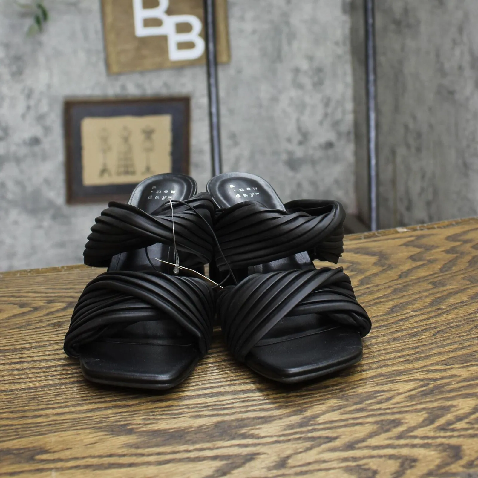 A New Day Womens Jessa Mule Heels 87931545 Black 6.5M