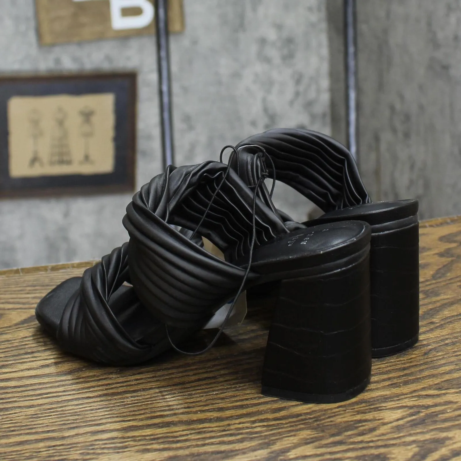 A New Day Womens Jessa Mule Heels 87931546 Black 7M