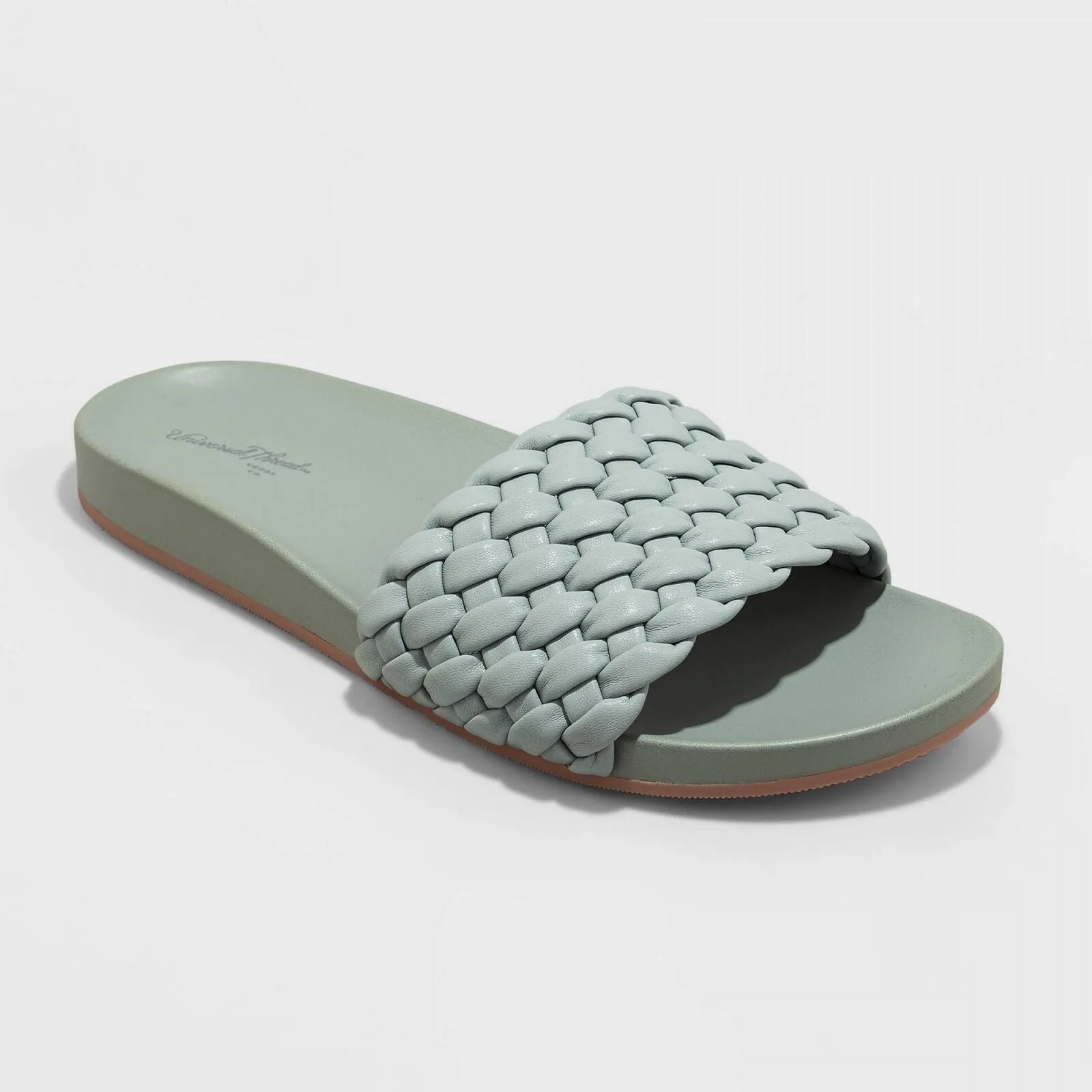 A New Day Women's Polly Woven Slide Sandals Light Green 11