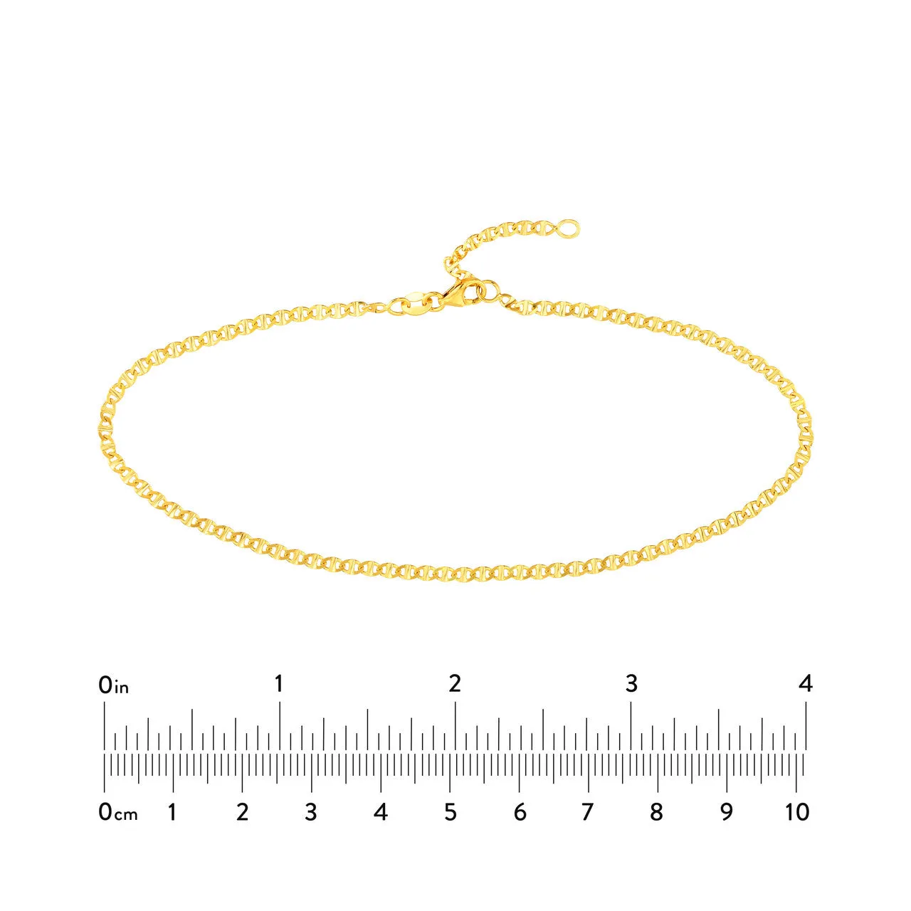 Adjustable Flat Mariner Chain Anklet
