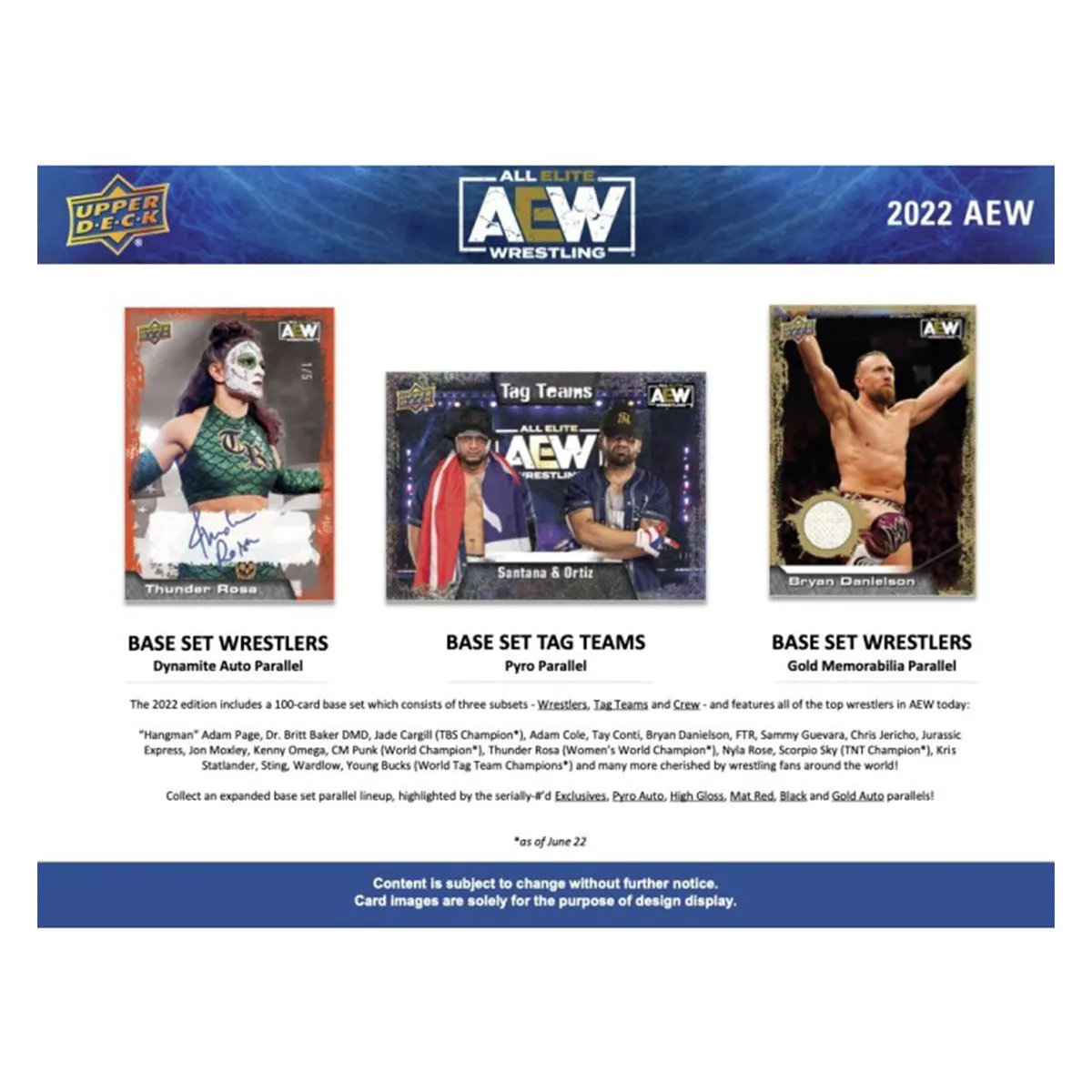 AEW - 2022 All Elite Wrestling Cards (Display of 16)