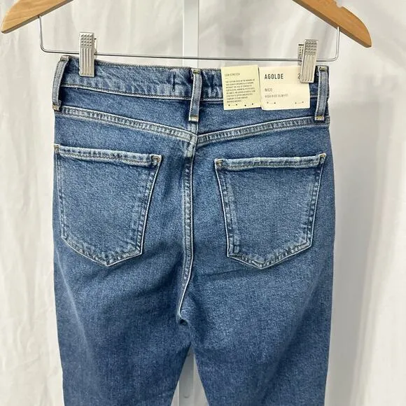 Agolde‎ Women's Jeans 24 Nico High Rise Slim Fit in Cycle Button Fly