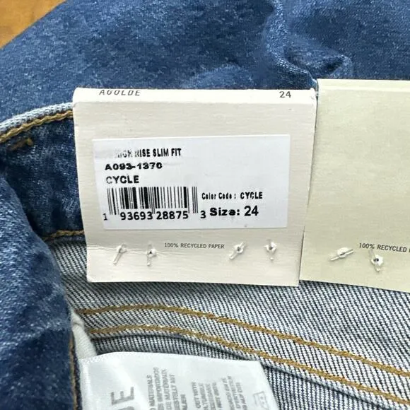 Agolde‎ Women's Jeans 24 Nico High Rise Slim Fit in Cycle Button Fly