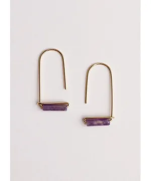 Amethyst Gemstone Drop Earrings