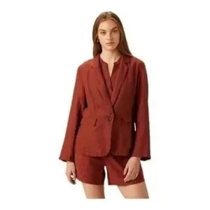 AMOUR VERT Tobie Femme Fete Stretch Linen Blazer Suit Jacket Sienna NWT Large