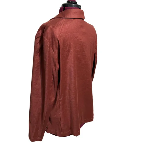 AMOUR VERT Tobie Femme Fete Stretch Linen Blazer Suit Jacket Sienna NWT Large