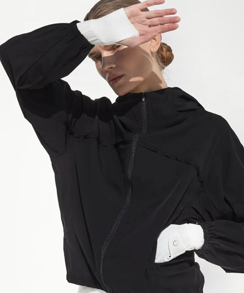 Anell Golf Plain Air Wind Jumper - Black