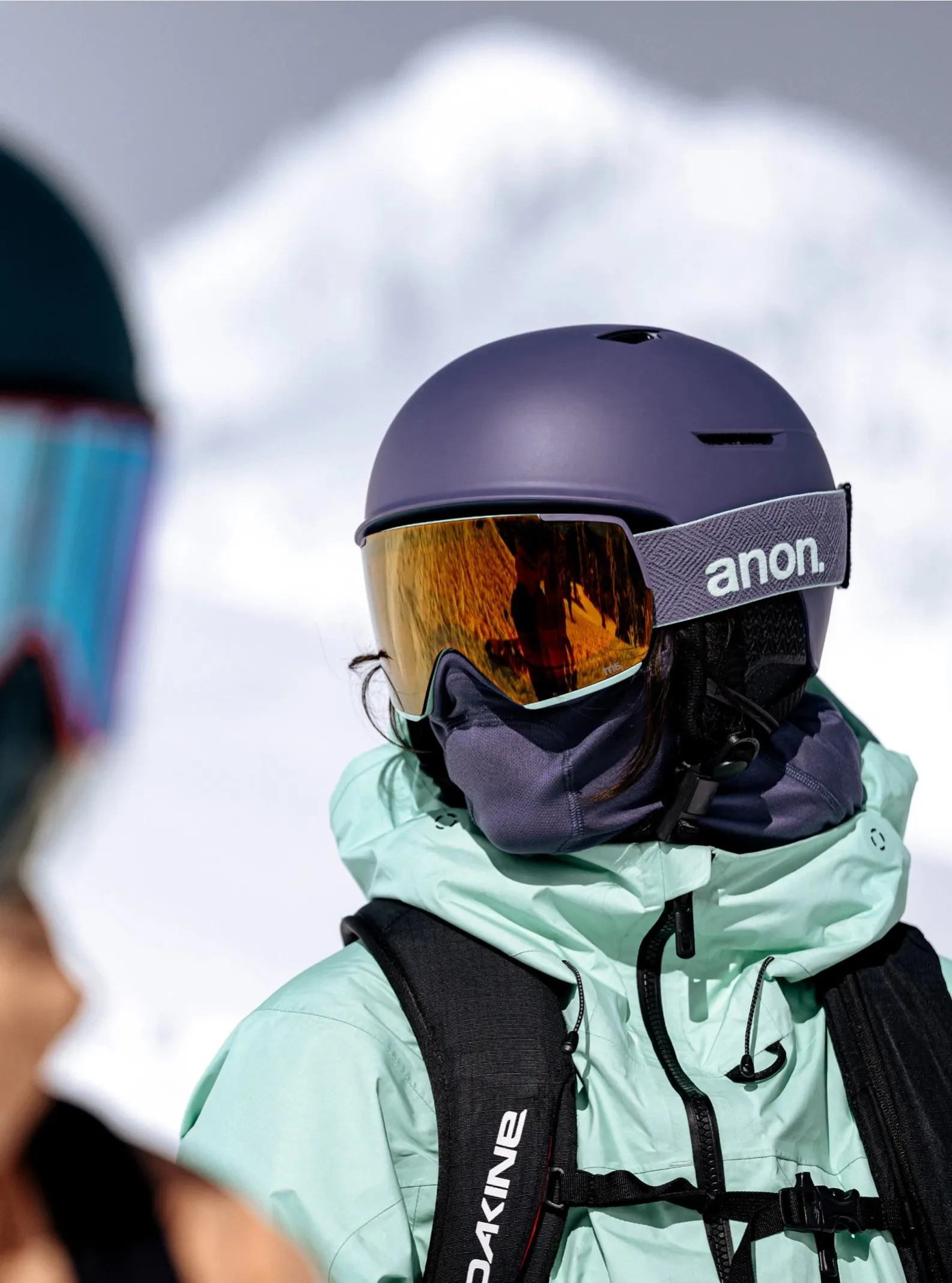 Anon M5 Goggles & MFI Face Mask & Spare Lens Purple / Perceive Sunny Bronze Lens