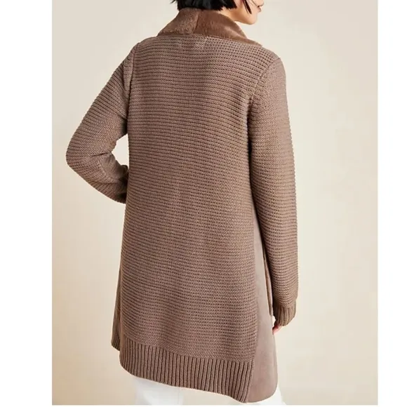Anthropologie Piper Faux Suede &amp; Knit Jacket Women's Size Small