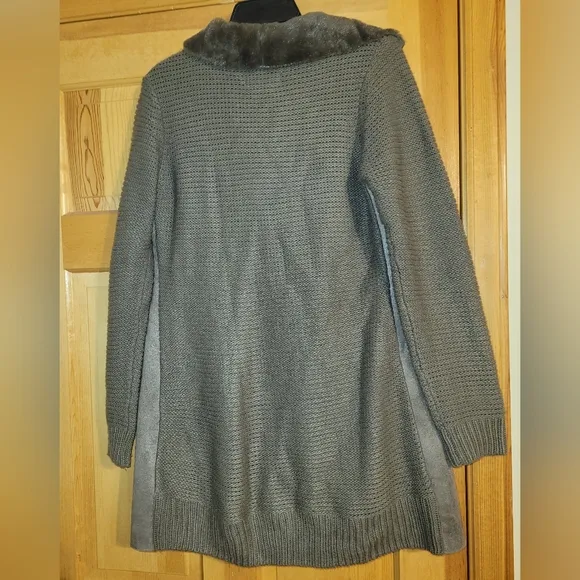 Anthropologie Piper Faux Suede &amp; Knit Jacket Women's Size Small
