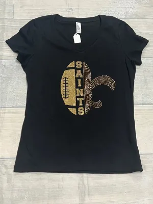 Apparel- Half Football half Fleur De Lis t-shirt
