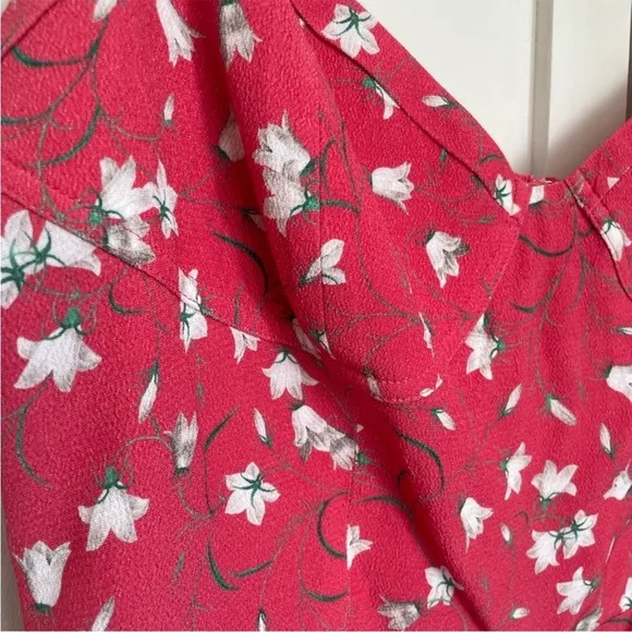 Aritzia Sunday Best Women's Viola  Y2K Romantic Midi Dress Red Floral Print M