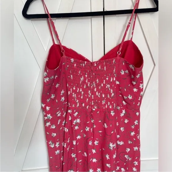 Aritzia Sunday Best Women's Viola  Y2K Romantic Midi Dress Red Floral Print M