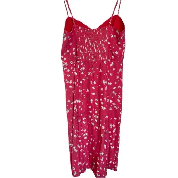 Aritzia Sunday Best Women's Viola  Y2K Romantic Midi Dress Red Floral Print M