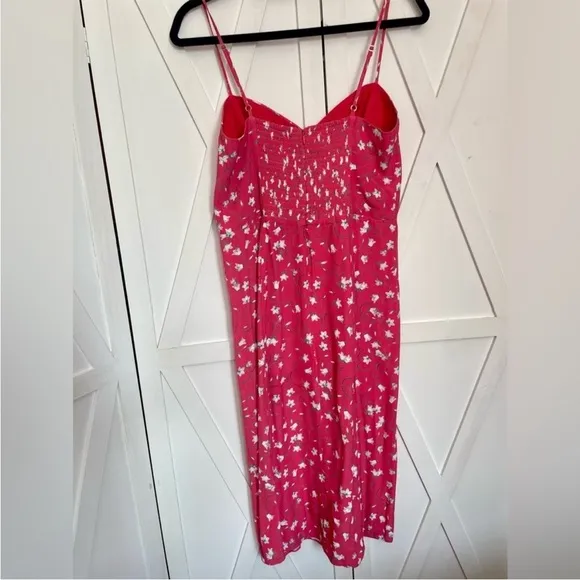 Aritzia Sunday Best Women's Viola  Y2K Romantic Midi Dress Red Floral Print M