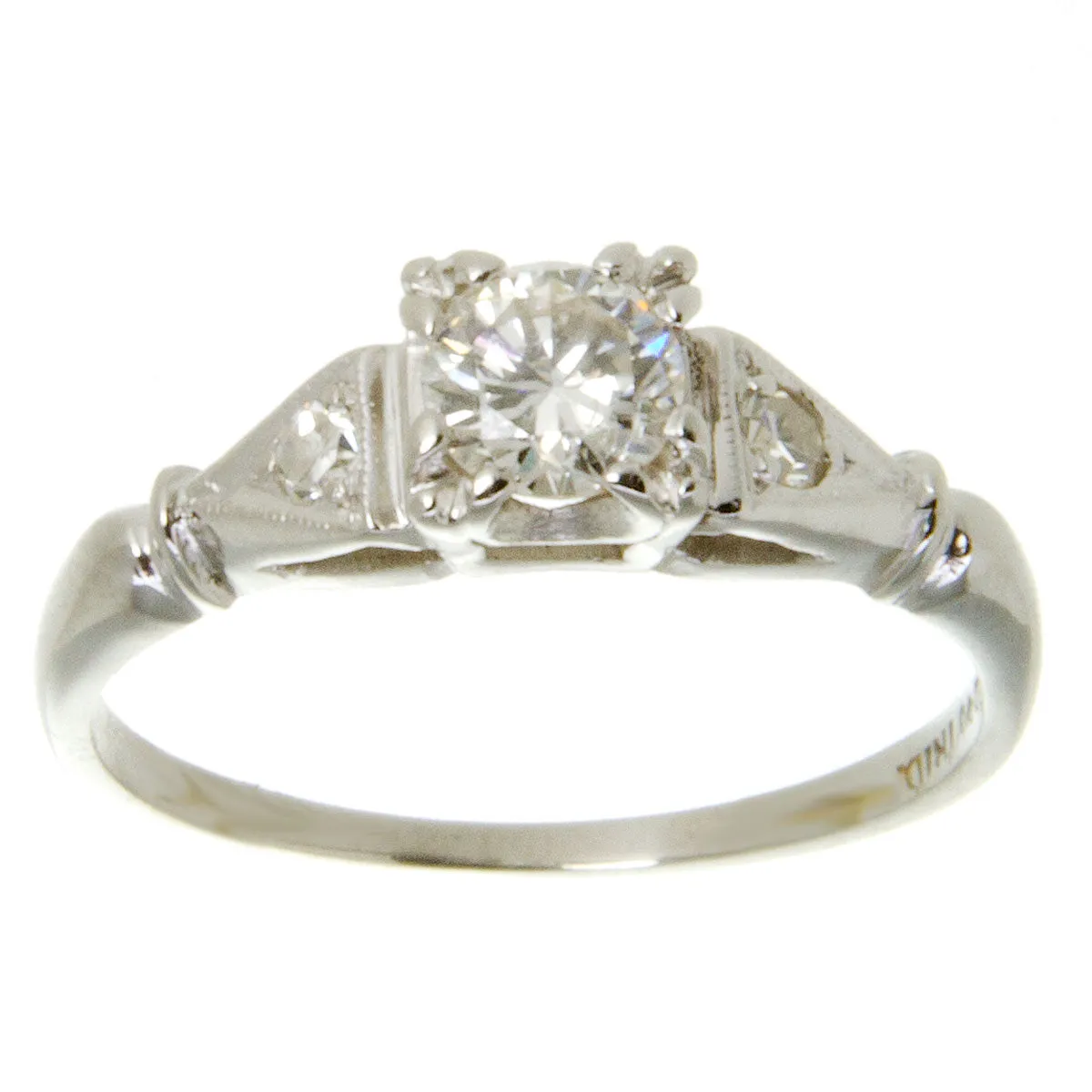 Art Deco Platinum Diamond Wedding Set