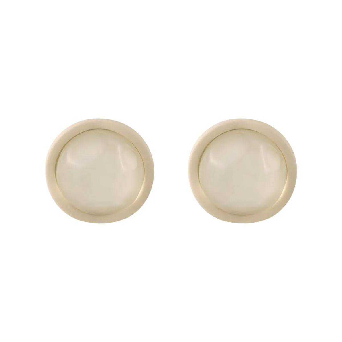 Arylic & Resin Round Stud Earrings