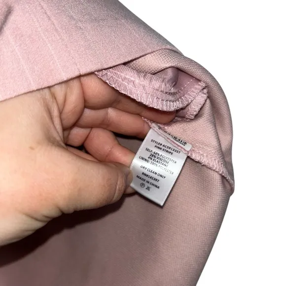 ASTR The Label Women's Milani Tailored Skirt Pink Stripe Preppy Academia Small