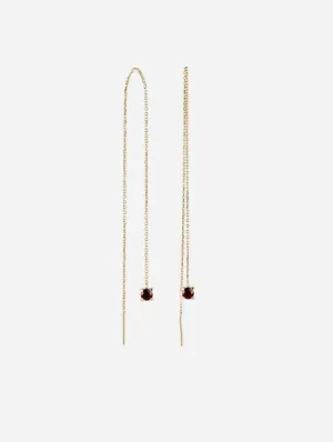 Asya Recycled 925 Sterling Silver Garnet Earrings | Gold Vermeil