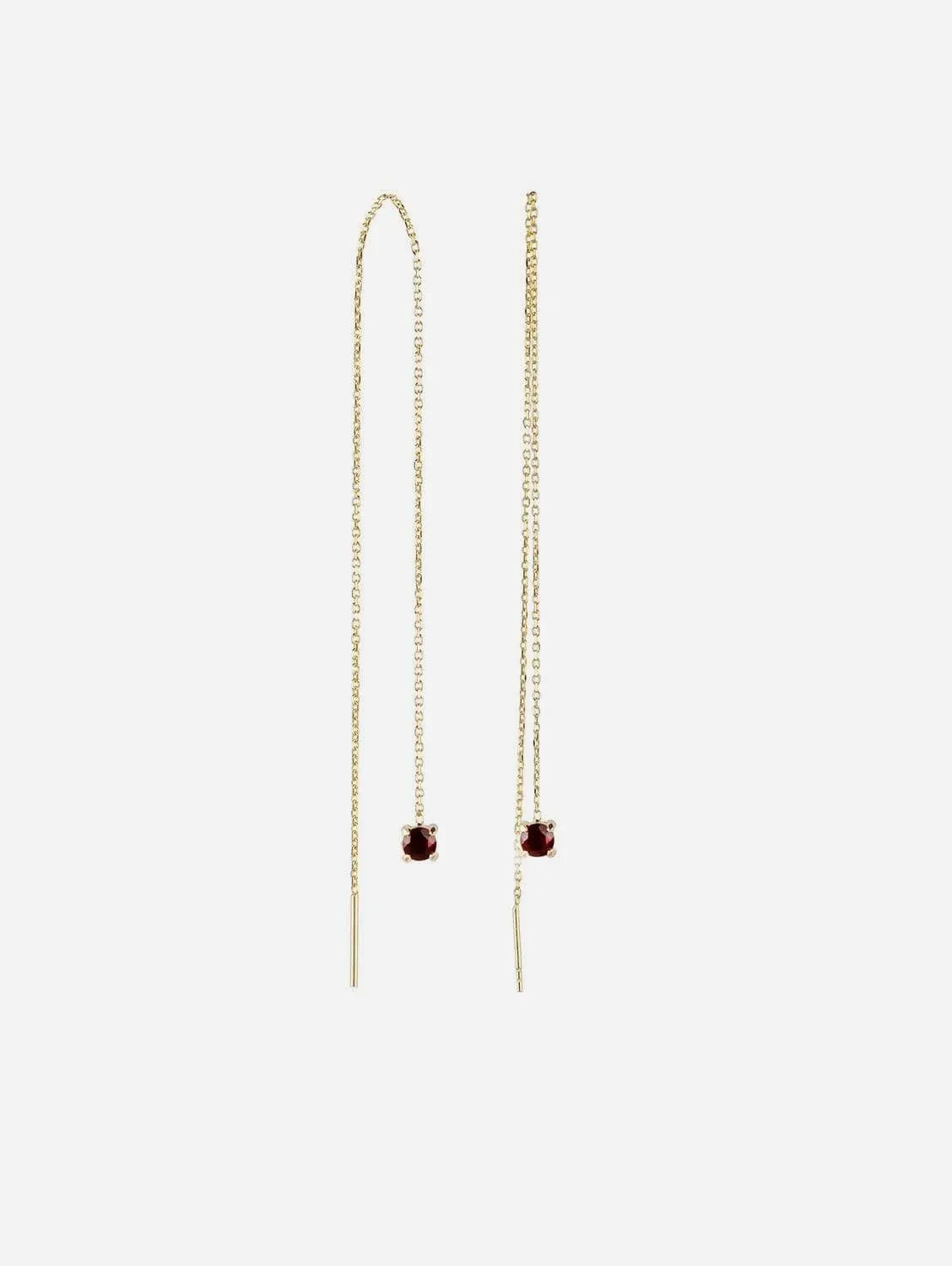 Asya Recycled 925 Sterling Silver Garnet Earrings | Gold Vermeil