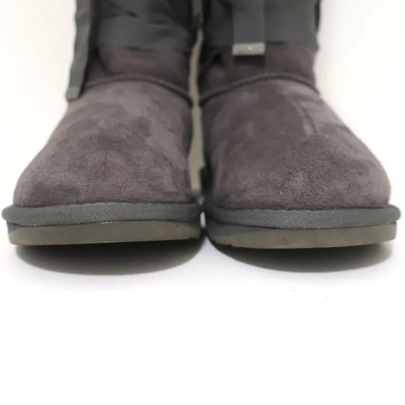 Australia Luxe Collective Bedouin Tall Shearling Boots Gray Suede Size US 9