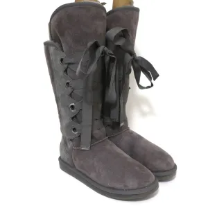 Australia Luxe Collective Bedouin Tall Shearling Boots Gray Suede Size US 9